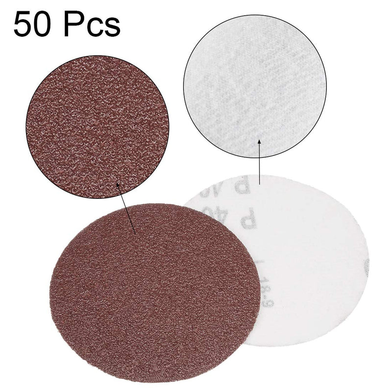 uxcell 4-Inch Sanding Disc 40 Grits Aluminum Oxide Flocking Back Sandpapers for Sanders 50 Pcs - NewNest Australia