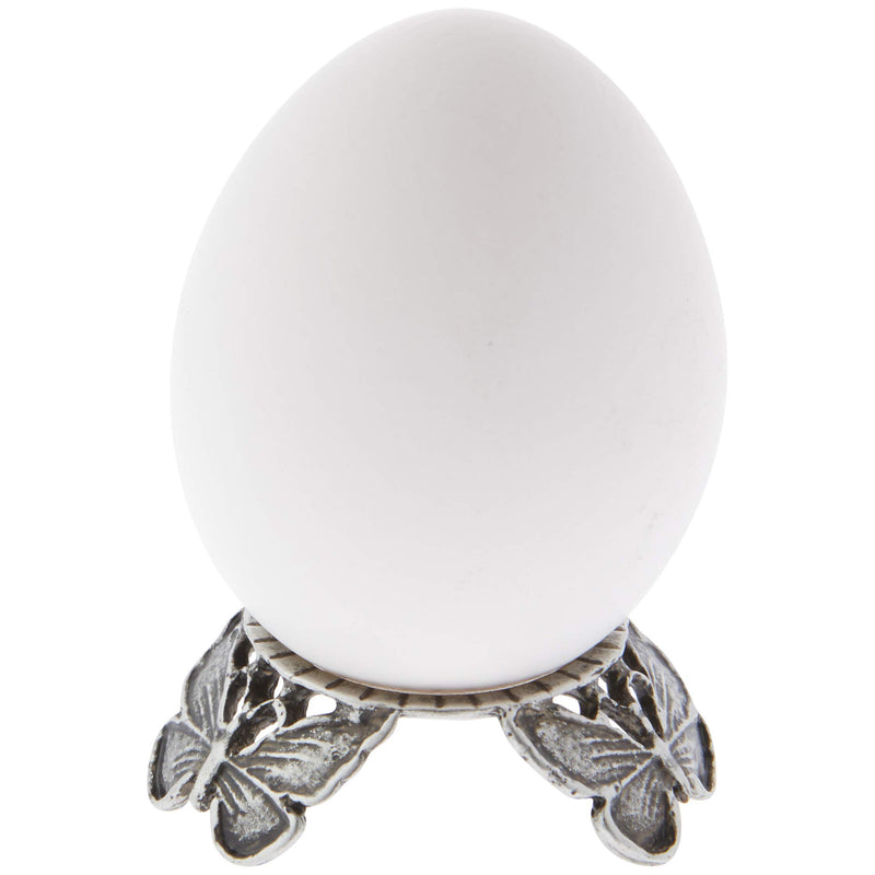 NewNest Australia - Bard's Pewter Egg Stand/Holder, Butterflies, 0.875" Diameter (Fits Hen Sized Eggs) 1 