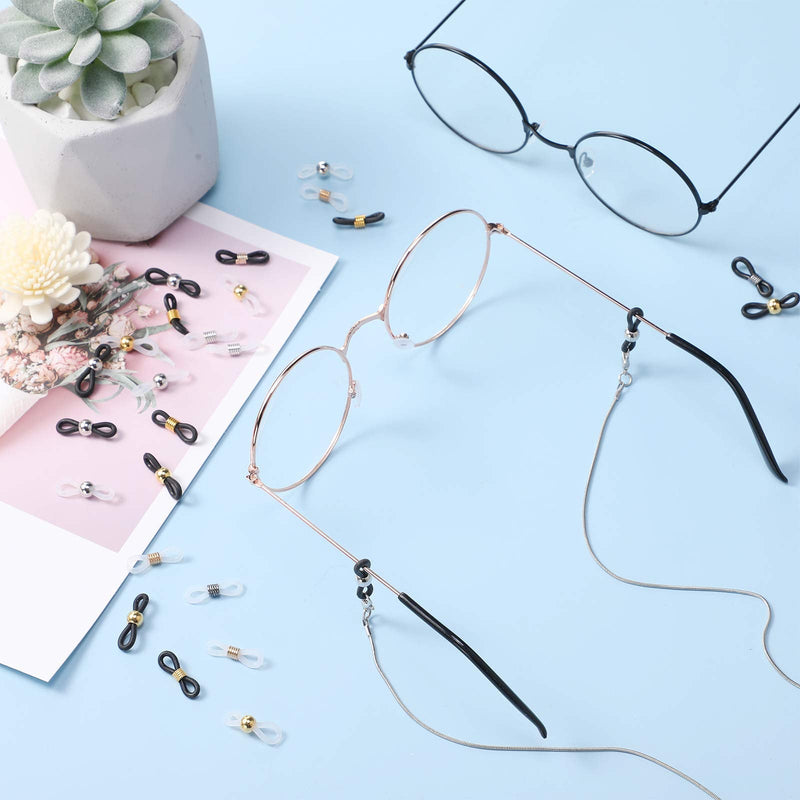Eyeglass Chain Ends Eyeglass Chain Loop Holder Silicone Eyeglass Connector (144 Pieces) 144 - NewNest Australia
