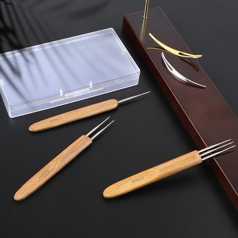 Dreadlock Crochet Hook Tool，Braid Hair Dreadlocks Needle Weaving Crochet for Braid Craft (0.5mm) 0.5mm - NewNest Australia