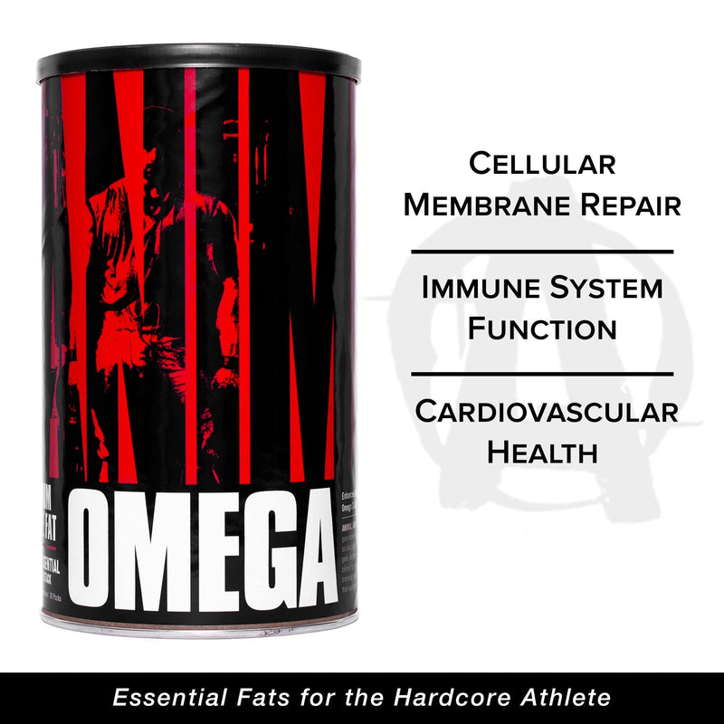 Animal Omega - Omega 3 6 Supplement - Fish Oil, Flaxseed Oil, Salmon Oil, Cod Liver, Herring, and more - 10 Sources of Omegas and EFAs - Full dose of EPA, DHA, CLA + Absorption Complex - 30 Day Pack - NewNest Australia