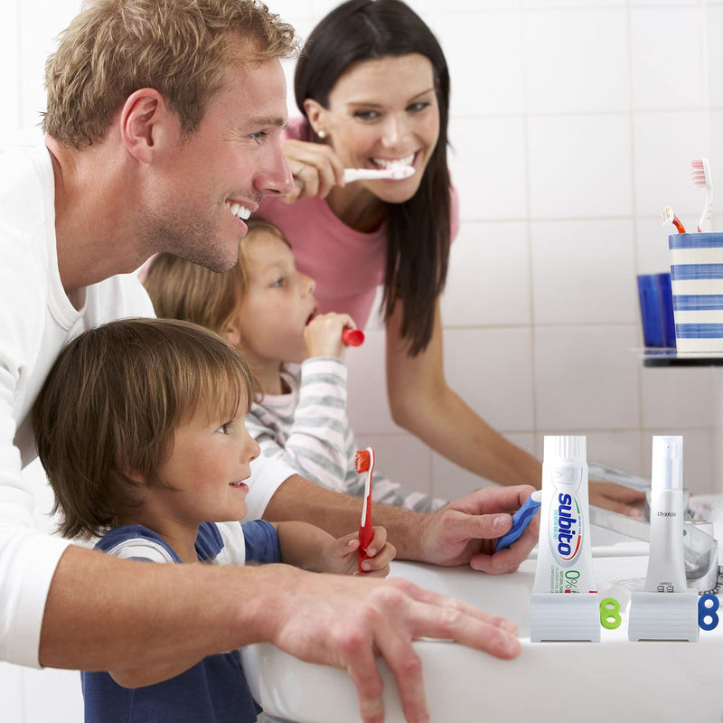 Udqyq 4 Pieces Toothpaste Tube Squeezer/Toothpaste Dispenser, High-Quality Toothpaste Holder, Toothpaste Seat Holder, Tube Press For Ointments, Toothpaste, Hair Dye, Hand Cream And More. - NewNest Australia