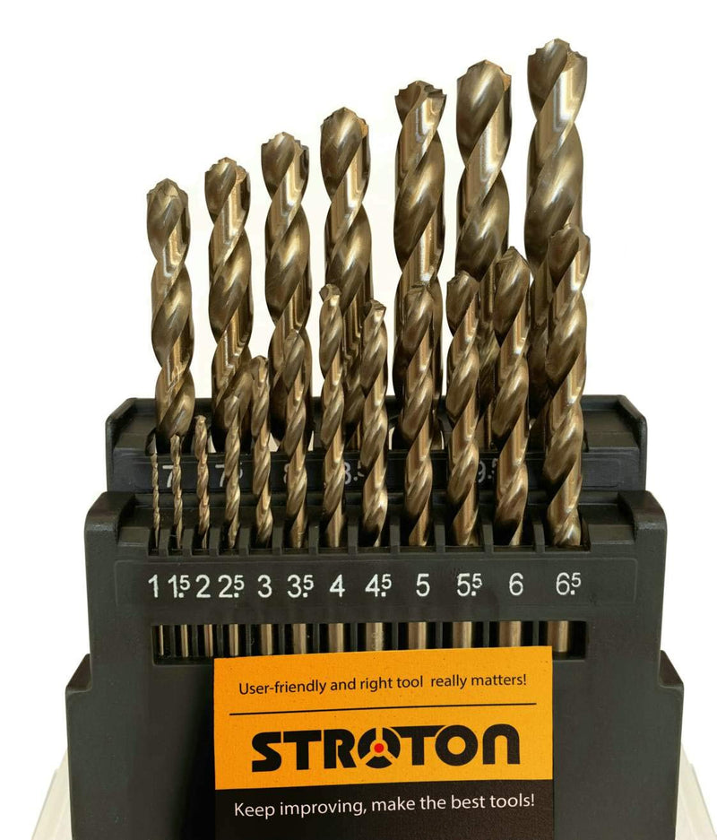 Metric M42 8% Cobalt Twist Drill Bits Set for Stainless Steel and Hard Metal (1mm-10mm/19pcs) 19pcs - NewNest Australia