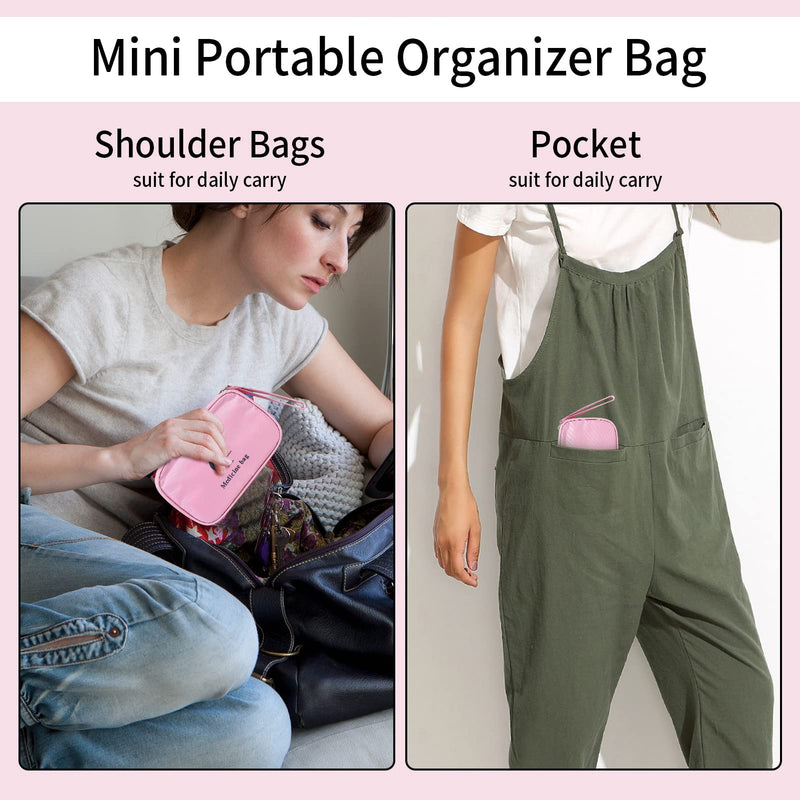2 Pcs First Aid Kit Bags, Portable Travel Empty Medical Medical Medicine Bags, Small/Large First Aid Emergency Organizer Bags Waterproof for Outdoor Camping Travel Work Bags - Pink (White) (Pink) - NewNest Australia