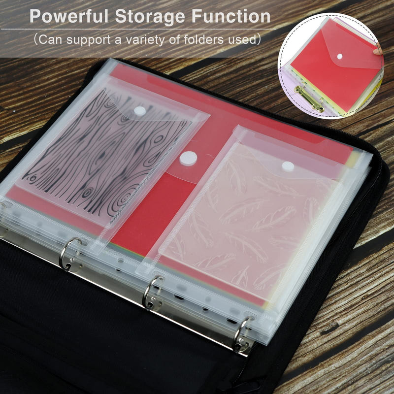 Enjoy Myself Stamp and Die Cut Storage Pockets with Magnetic Sheets Clear Resealable Storage Plastic Seal Bags for Cutting Dies Stencil Embossing Folder Organizer - NewNest Australia