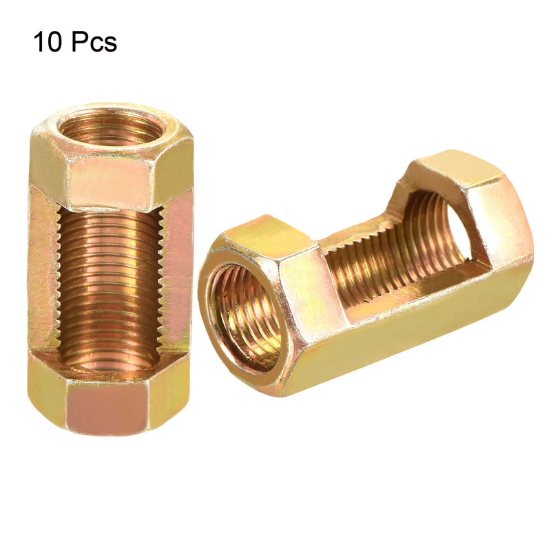 MECCANIXITY Iron Hexagon Nut M10 Thread 30mm Height Lamp Repair Parts for Lamp Pipe Zinc Plating Iron, Pack of 10 - NewNest Australia