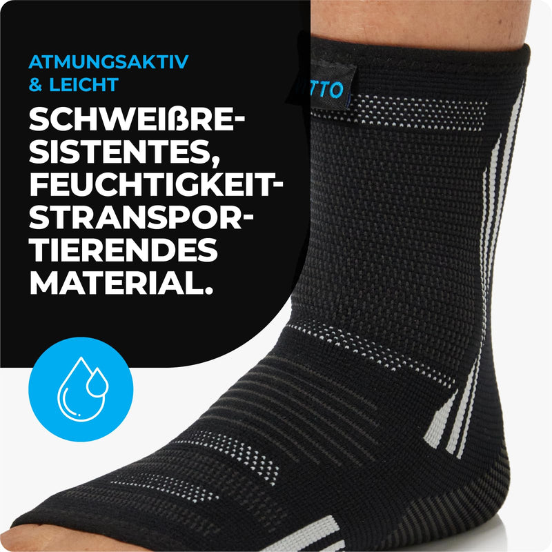 VITTO ankle bandage, foot bandage for ligament damage, weak joints, sprained joints and arthritis (cover, L) cover - NewNest Australia
