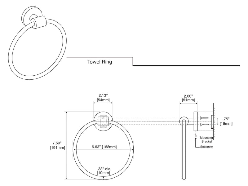 Gatco Reveal Towel Ring, Chrome - NewNest Australia