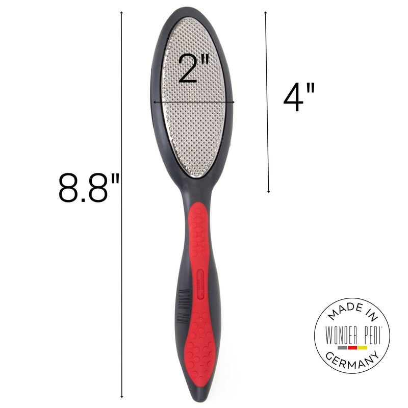 Wonder Pedi Double Sided Metal Foot File - Stainless Steel Feet Callus Remover Made in Germany - Feet Scrubber Dead Skin - Heel Scraper for Cracked Heels Repair - Professional Foot Rasp - NewNest Australia