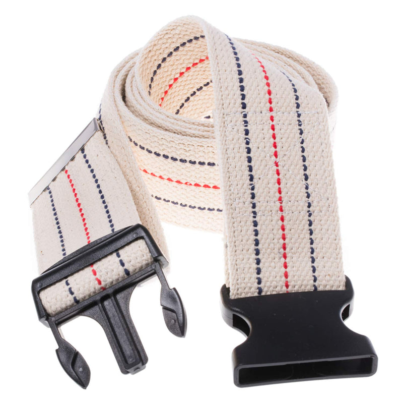 COW&COW Gait Belt 54inch - Transfer and Walking Assistance with Quick Release Buckle for Caregiver Nurse Therapist 2 inches(Beige) Beige With Stripes 54 Inch (Pack of 1) - NewNest Australia
