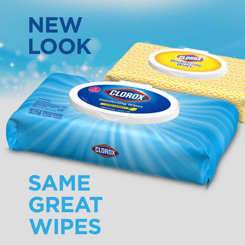 Clorox Disinfecting Wipes, Crisp Lemon - 75 Wipes (31404), Package may vary - NewNest Australia