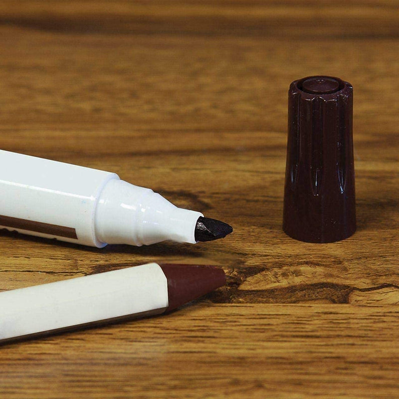 Furniture Repair Kit Wood Markers - Set of 13 - Markers and Wax Sticks with Sharpener Kit, for Stains, Scratches, Wood Floors, Tables, Desks, Carpenters, Bedposts, Touch Ups, and Cover Ups 6+6 - NewNest Australia