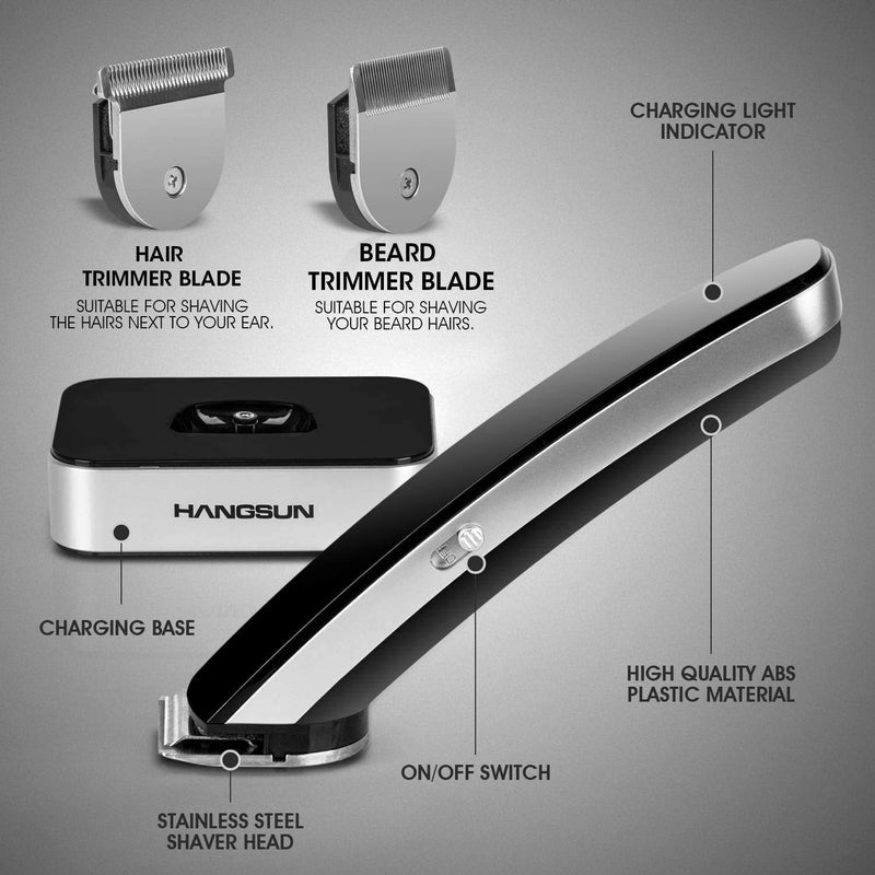 Hangsun Beard Trimmer Hair Clippers for Men Cordless Grooming Kit HC360 for Mustache, Stubble, Head and Face Hair USB Rechargeable - 7 in 1 Cutting Groomer - NewNest Australia