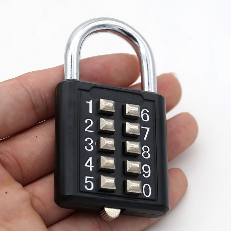 2 PCS Guard Security 10-Digit Button Combination Padlocks.5-Digit Locking Mechanism (The Random preset Number Cannot be Repaired) - NewNest Australia