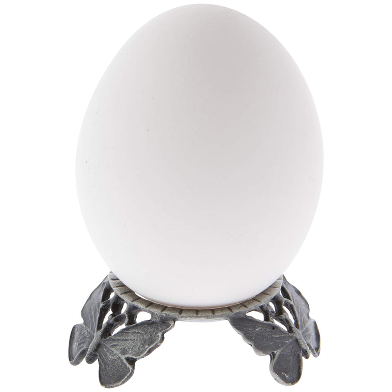 NewNest Australia - Bard's Pewter Egg Stand/Holder, Butterflies, 0.875" Diameter (Fits Hen Sized Eggs) 