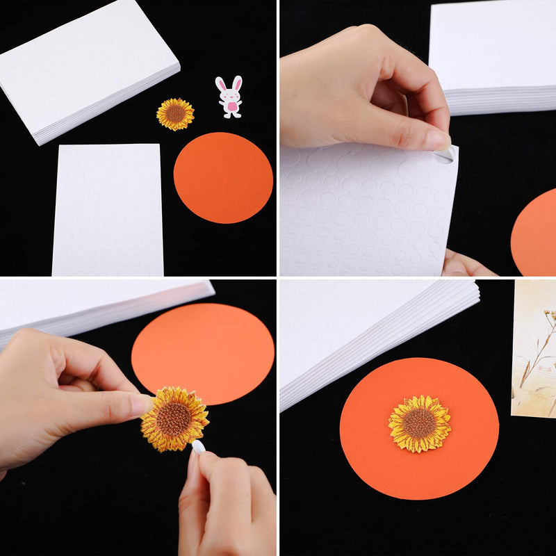 2376 Pieces Foam Dots Dual-Adhesive 3D Foam Dots 3 Sizes Pop Foam Dots Round Adhesive Foam Mounts for Craft DIY Art Scrapbooking Cards Decoration Supplies, 12 Sheets 2376 - NewNest Australia