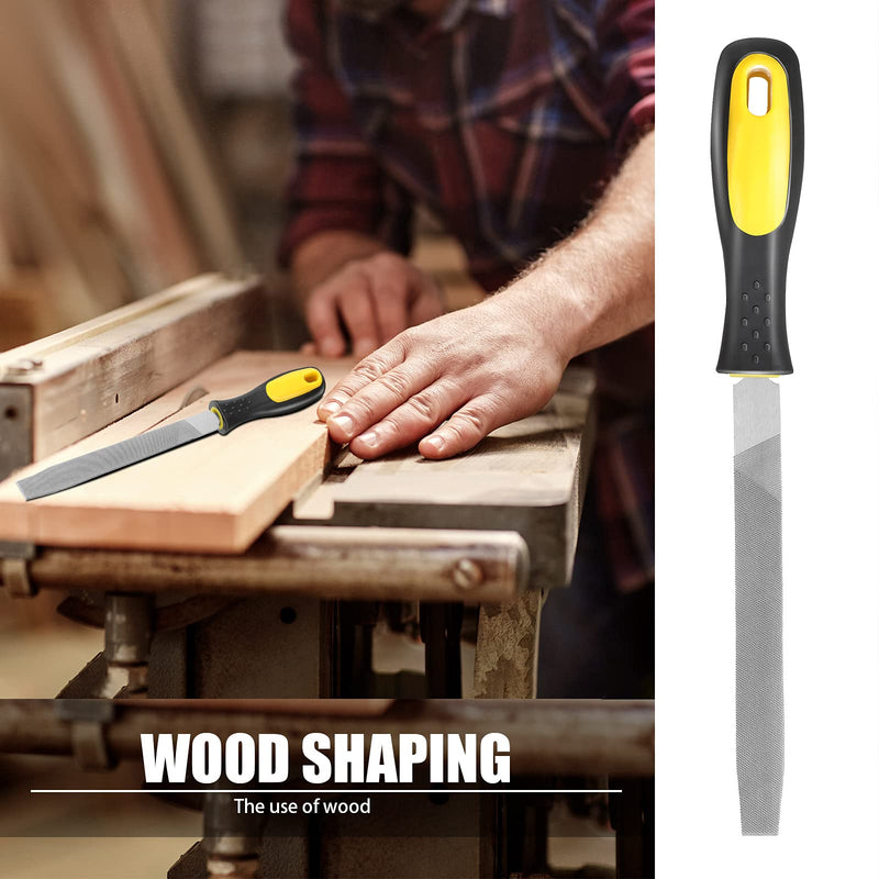 2 Pieces Flat File Metal Axe Sharpener File Steel Rectangular Cut Axe File 6 Inch Mill Hand File Single Cut Hardened with Handle for Metal Axe Sharpening Extended Use - NewNest Australia