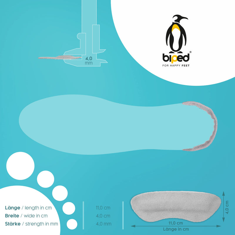 Biped Health 4 Pairs Of Anti-Slip Heel Holders - Quick Help For Shoes That Are Too Big And Hard Heel Caps - Self-Adhesive Heel Pad Made Of Soft Velor Leather Z2392 - NewNest Australia