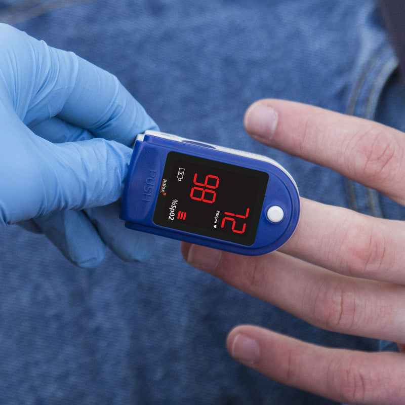 Pulse oximeter PULOX PO-100 Solo in light blue - NewNest Australia