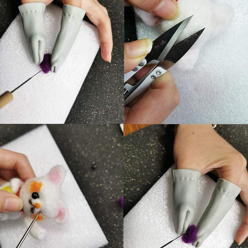 lmzay Needle Felting Tools, Wool Felting Supplies, Needle Felting Kit with 60 Pcs Needles Felting Needles, Foam Mat, Wooden Handle, Scissors, Perfect for DIY Felting Wool Projects - NewNest Australia