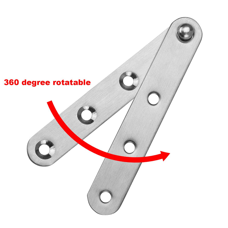 Bluecell 4 Sets 360 Degree 4 Inches Stainless Steel Door Pivot Hinge with Screws (4IN) 4IN - NewNest Australia