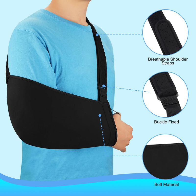 Supregear Arm Sling Shoulder Immobiliser, Adjustable Lightweight Rotator Cuff Support For Shoulder Injuries, Broken Bone Shoulder Elbow Support For Left/Right Arm, Women Men - NewNest Australia