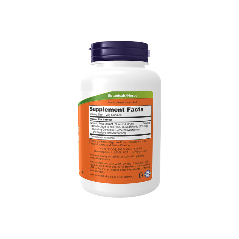 NOW Supplements, Curcumin, derived from Turmeric Root Extract, 120 Veg Capsules - NewNest Australia