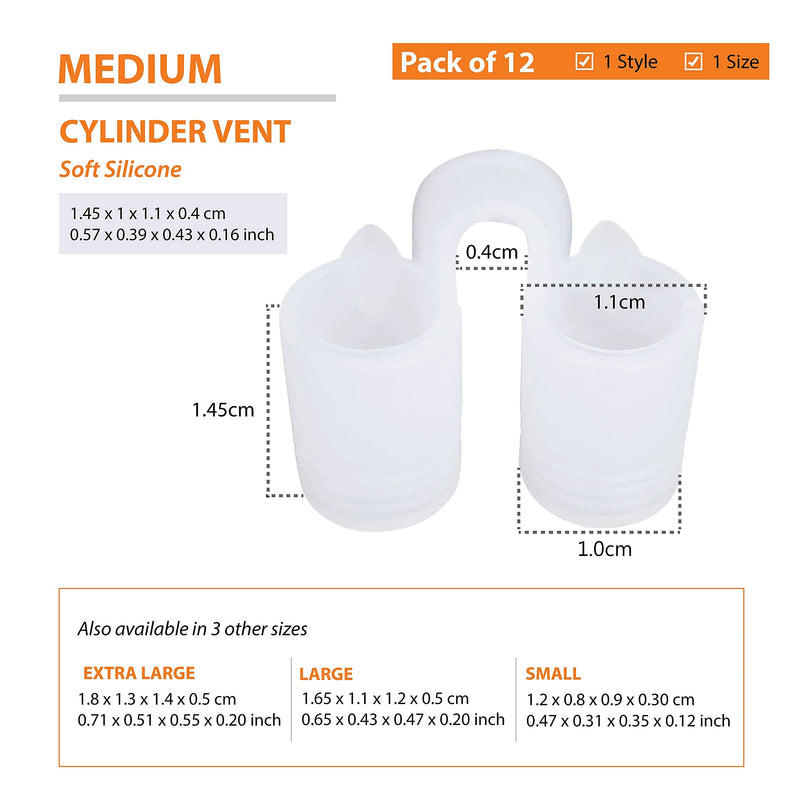Premium Nose Relief Nasal Dilator - (Pack of 12 Medium Size) Soft Silicone Vents- A Simple Solution for Sleeper - Perfect for Nasal Breathers by Mobi Lock Beauty - NewNest Australia