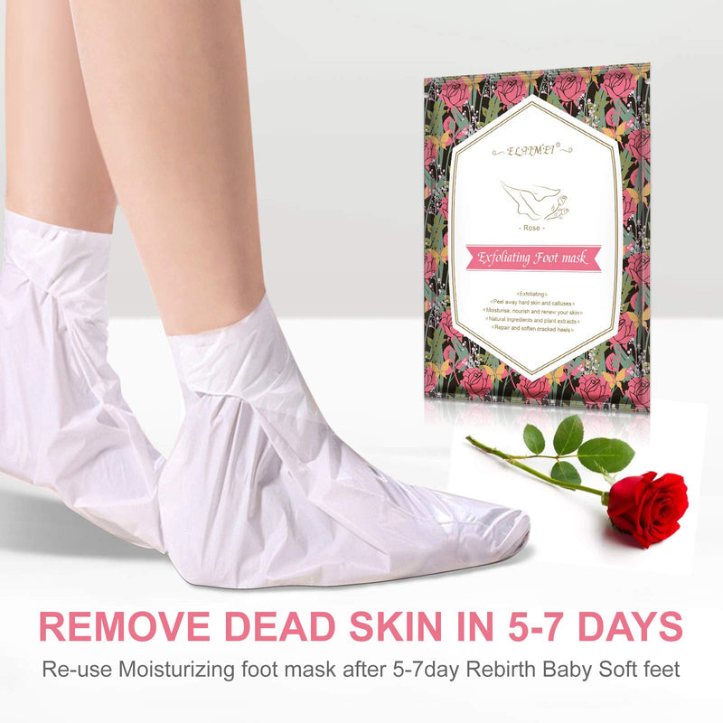 3 Pack Foot Peel Mask, Foot Peel Mask for hard skin, Remove callus peel and dead skin foot mask, Foot remover membrane suit, foot peeling mask Peeling Care (Rose) Rose - NewNest Australia