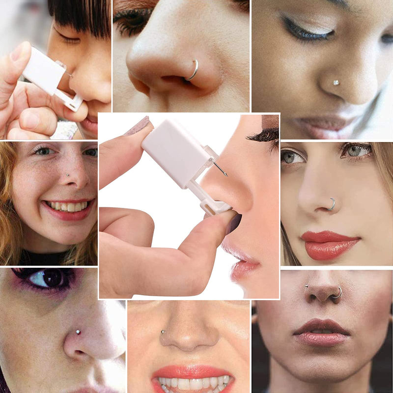 Nose Piercing Kit - 3 Pack Self Nose Piercing Gun, Disposable Safety Nose Percinging Kit with Nose Rings Stud Nose Piercings Gun Kit Tool - NewNest Australia
