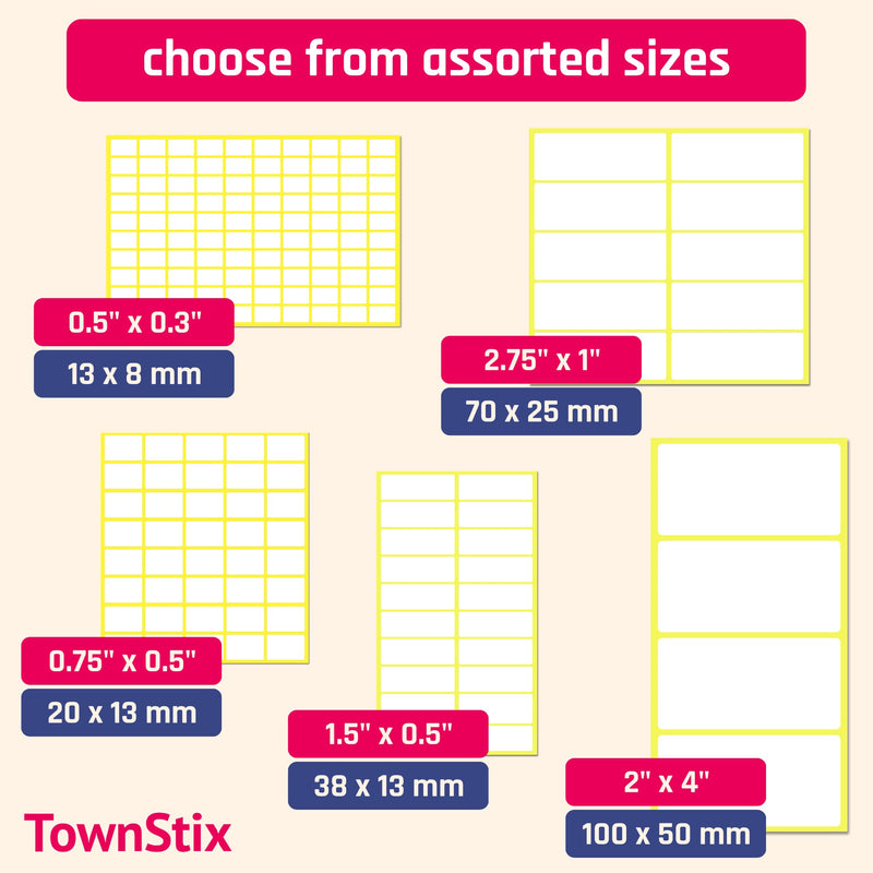 200 Pack, 4" x 2", Labels Stickers for Storage Bins - Matte White - NewNest Australia