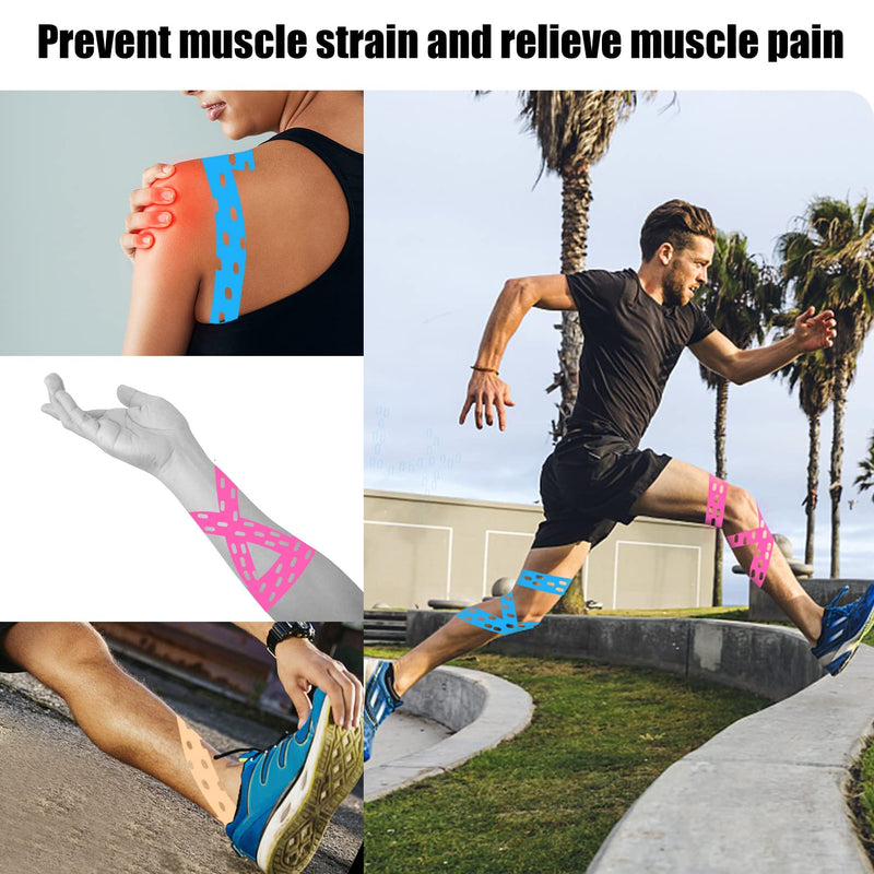 Kinesiology Tape Rolls, Kinesiology Tape Rolls, Professional Physio Tape And Sports Tape, Perforated Design, Kinesiology Tape For Knees, Shoulders, Elbows And Muscle Building Kinesiology Tape - NewNest Australia