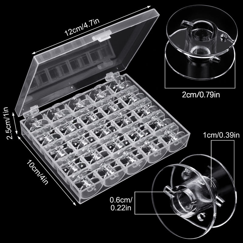 50 Pcs Bobbins, Plastic Bobbins for Brother Sewing Machine, Sewing Bobbins with Bobbin Case, Bobbins for Sin-ger/Bro-Ther - NewNest Australia