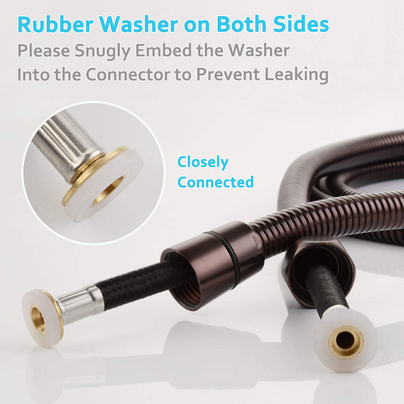 Extra Long Shower Hose 79 Inches, Angle Simple Flexible and No Tangles, Metal Handheld Shower Head Hose, Replacement Bidet Sprayer Hose, Oil Rubbed Bronze 79 Inch Oil-Rubbed Bronze - NewNest Australia