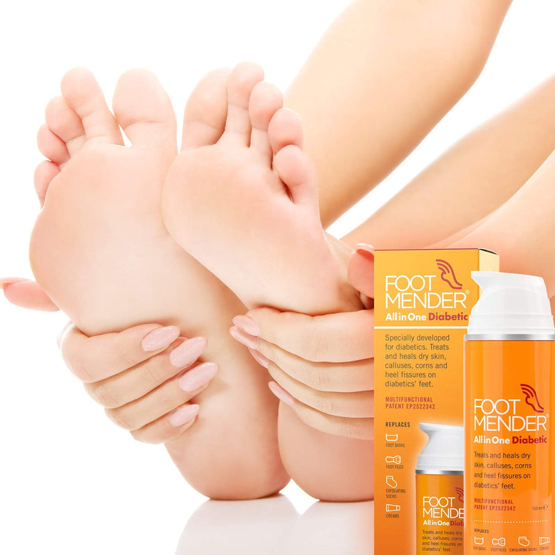 Footmender All in One Diabetic | Medically Proven, Now Available on Prescription | Treat and Heal Your Dry Feet, Hard Skin, Corns and Cracked Heels | Significant Effect After First Treatment | 150 ml - NewNest Australia