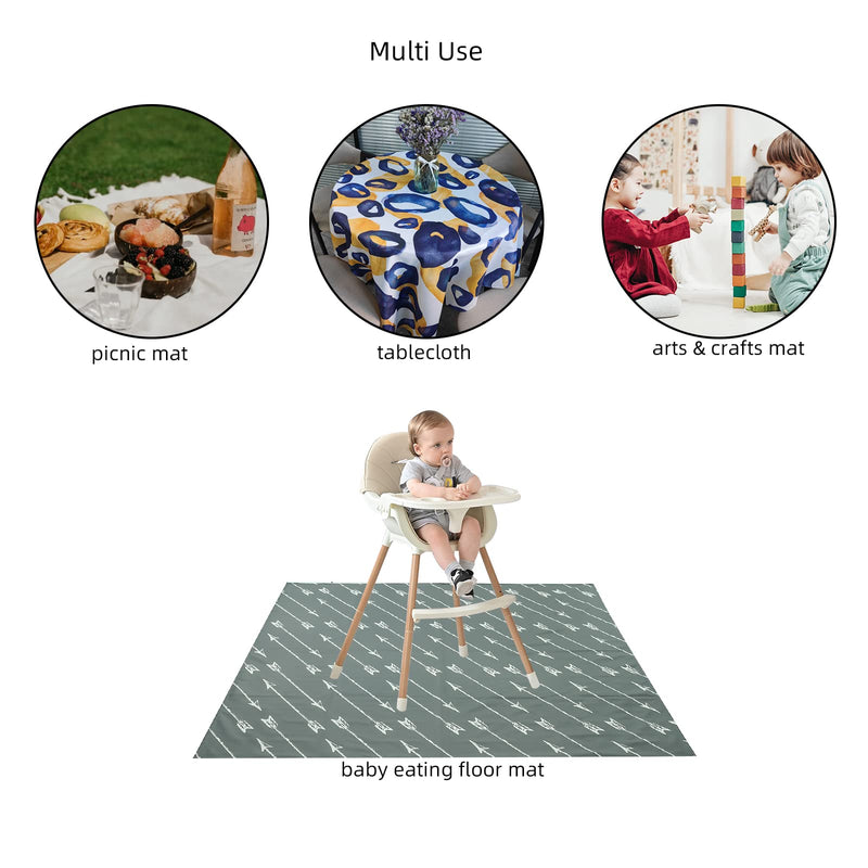 Baby Floor Mat Splat Mat High Chair Mat Waterproof Mat Play Mat for Toddlers Splat Mat for Under High Chair Kids Placemats for Dining Table High Chair Mat for Floor Mat for Under High Chair X-Large Arrow - NewNest Australia