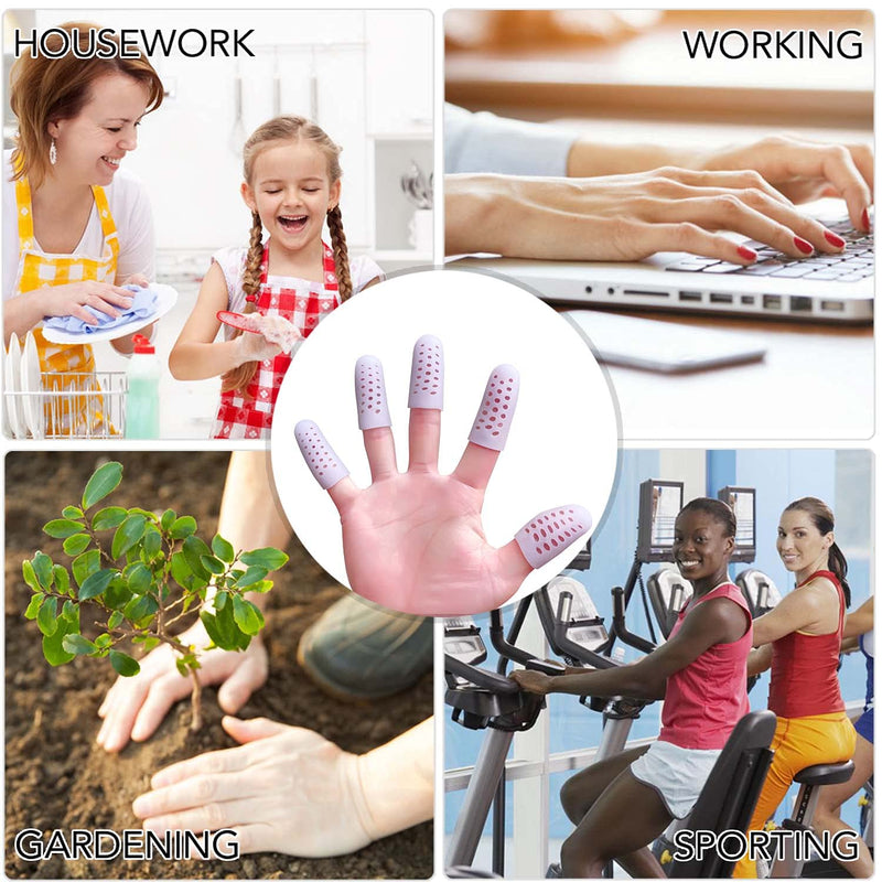 HioIoiH Finger Caps with Hole, Finger Cot Protectors Sleeves, Relief from Pain of Finger Tips Cracked, Arthritis - NewNest Australia