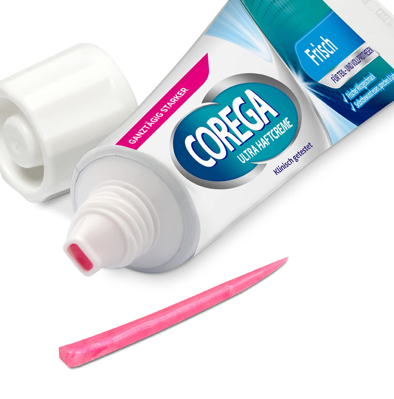 Corega Ultra Fresh Adhesive Cream for Dentures/Third Teeth, 1x40g 40g (Pack of 1) - NewNest Australia