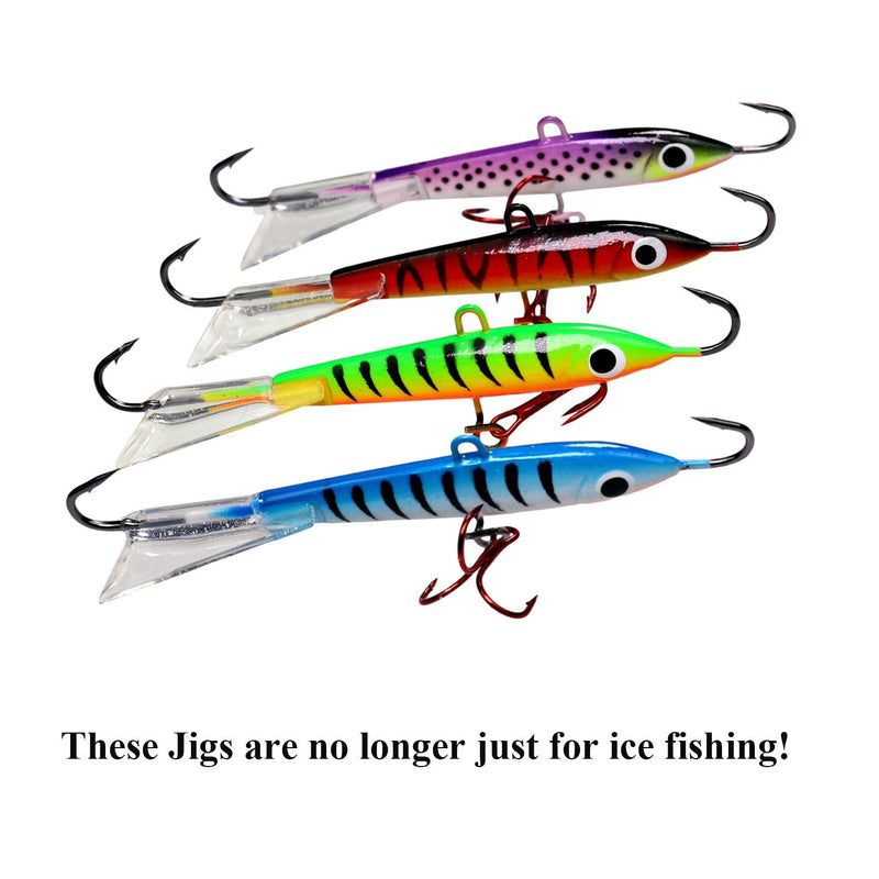 THKFISH Ice Fishing Jigs Lures Ice Fishing Lures Ice Fishing Gear for Crappie, Panfish, Walleye, Bluegill Vertical Jigs Kit Fishing Tackle 4PCS/8PCS 10g(0.35oz) 18g(0.63oz) 10g(1/3oz)-4pcs - NewNest Australia