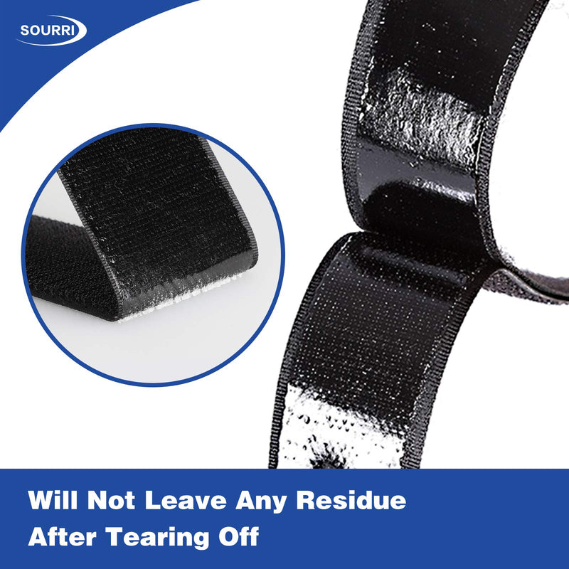 1 Inch x 26 Feet Hook and Loop Tape Sticky Back Fastener Roll, Nylon Self Adhesive Heavy Duty Strips Fastener for Home Office School Car and Crafting Organization 26ft x 1in Black 1 - NewNest Australia