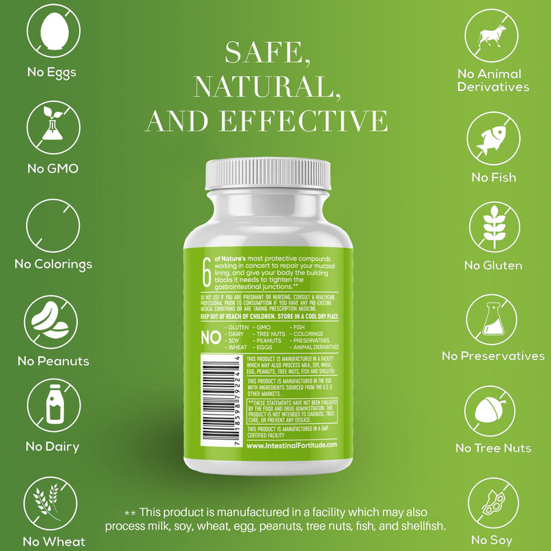 Intestinal Fortitude GLR-6 - Leaky Gut Repair Supplement - Gut Health - IBD - IBS - GERD - Marshmallow Root - Slippery Elm - L Glutamine - DGL Licorice Root - Fenugreek - N Acetyl D Glucosamine - NewNest Australia