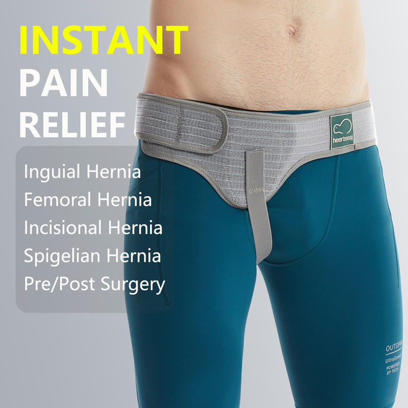 HEERTEAJ Inguinal Hernia Belt I For Right and Left Side I Inguinal Hernia Belt I Postoperative Inguinal Hernia Support Belt for Men | Adjustable elasticity Left Side L - NewNest Australia