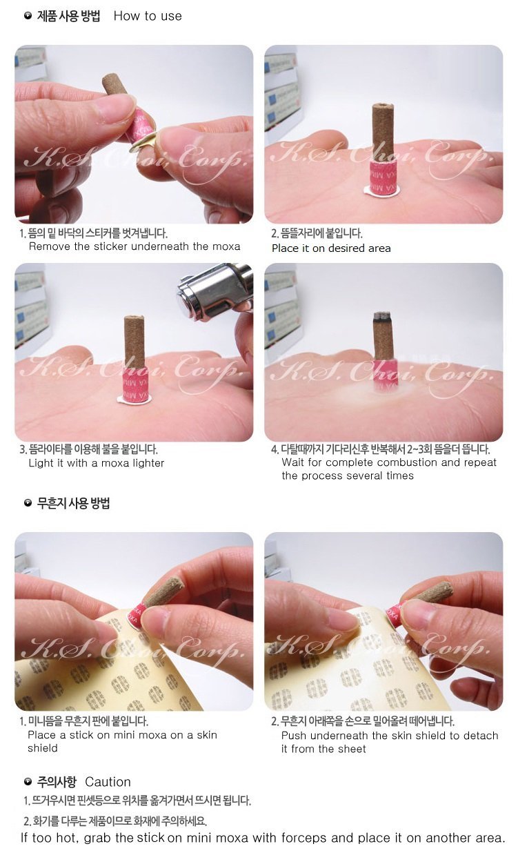 Kang HWA Stick-On Mini Moxa - Yellow Yellow *40c(104f) ~ 45c(113f) - NewNest Australia