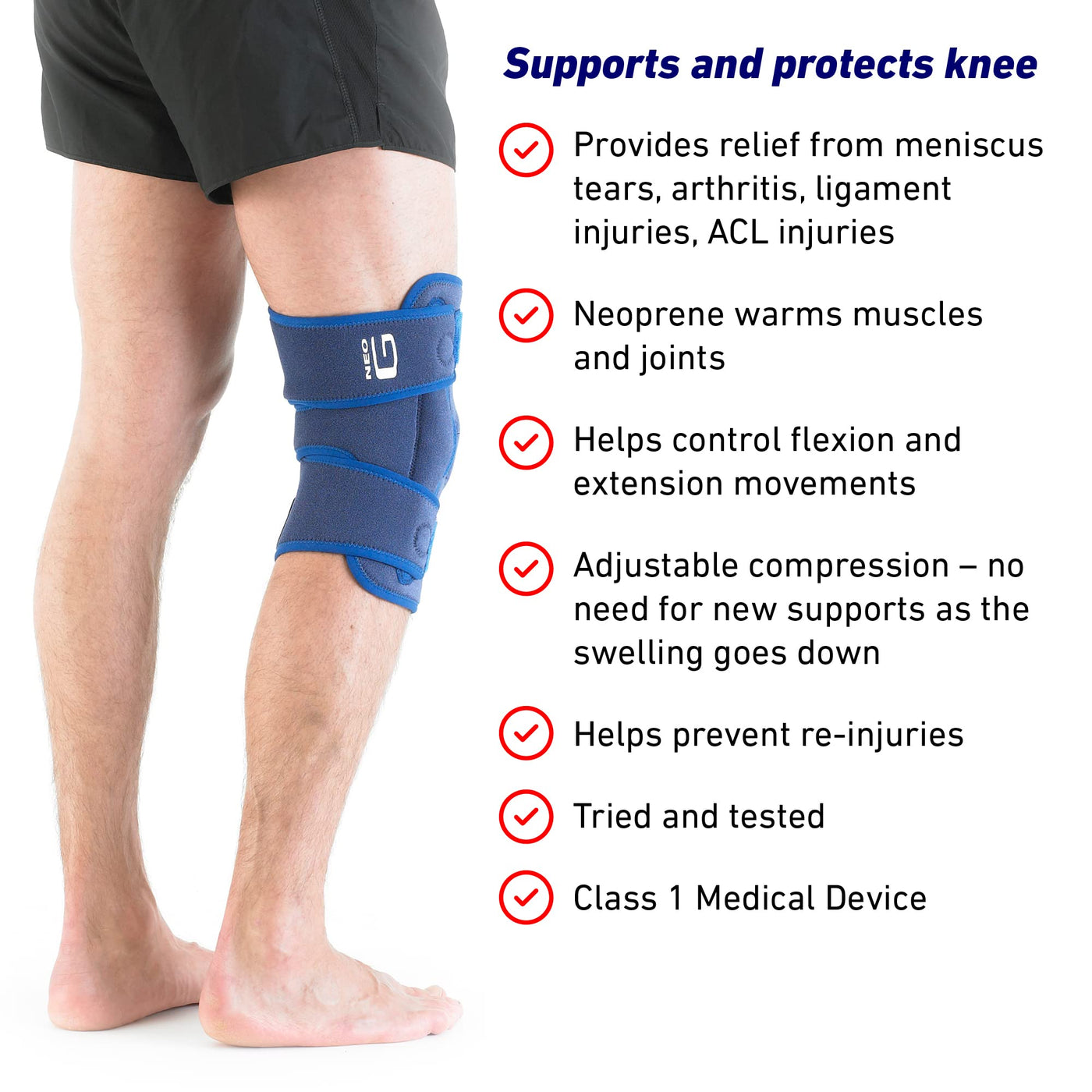 Hinged Knee Brace Support for Swollen ACL/Tendon/Ligament and Meniscus  Injuries