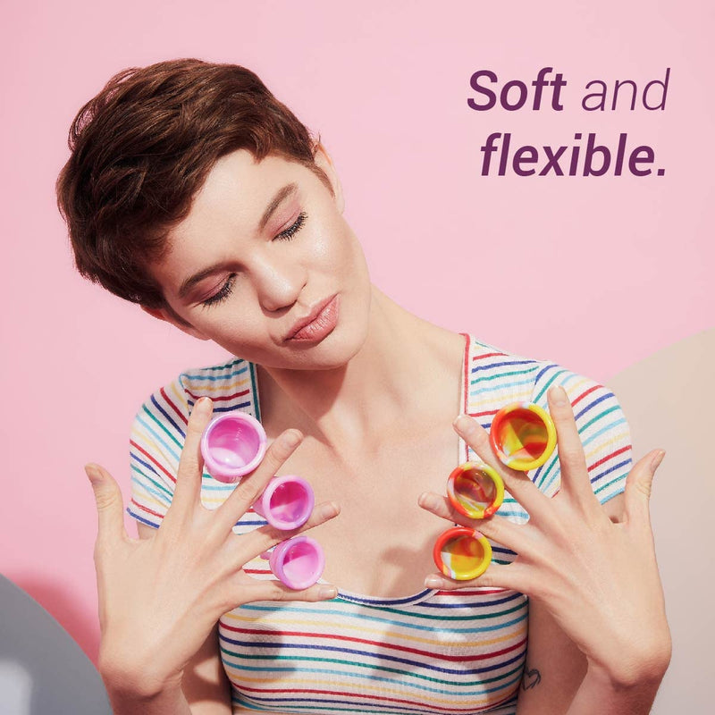 LUMMA® │ Flexible Menstrual Cups Made from Medical Grade Silicone│ Reusable Period Cup │Feminine Care │ Leak Free │ Comfortable and Very Soft │ Pink Love - MB - NewNest Australia