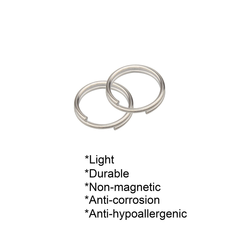 Split Ring, Wisdompro 12 Pack of Small Titanium Alloy Key Rings (Diameter: 10mm) - NewNest Australia