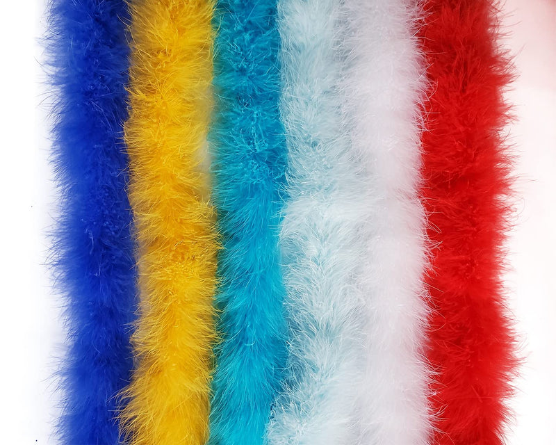 2 Yards 20g Fluffy Marabou Feather Boa for DIY Craft Sewing Trim Home Wedding Party Decoration-Yellow yellow - NewNest Australia