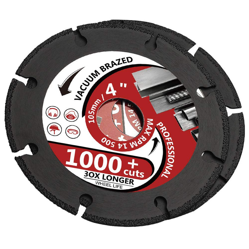 2Pcs/Lot 4“ Diamond Metal Cutting Disc Diamond Cut off Wheel for All Purpose Cutting of Metal including Rebar, Sheet Metal, Ductile Pipe, Angle Iron, Stainless Steel and Similar Materials (4-2pcs) 4-2pcs - NewNest Australia