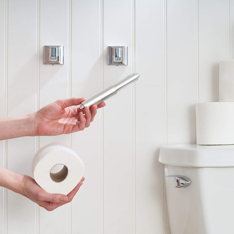 Universal Plastic Spring Loaded Toilet Paper Roll Holder Replacement , Chrome (1, Chrome) 1 - NewNest Australia