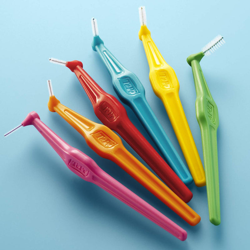 TePe Angle Blue Interdental Brushes (0.6mm - Size 3) / Easy and simple interspace cleaning with long handle and angled neck / 2 x 6 brushes Blue (0.6mm) - NewNest Australia